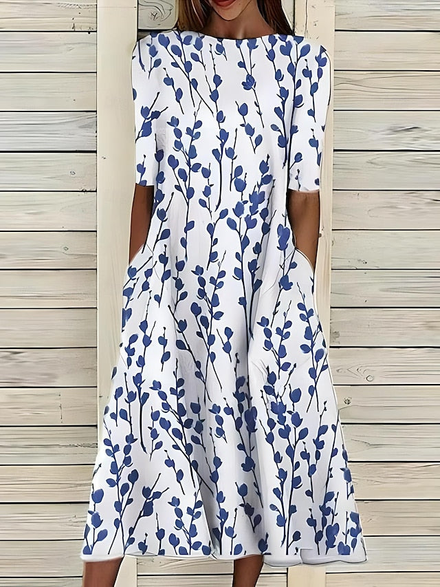 Sanna™ | Vestido Midi Floral con Aire Costero