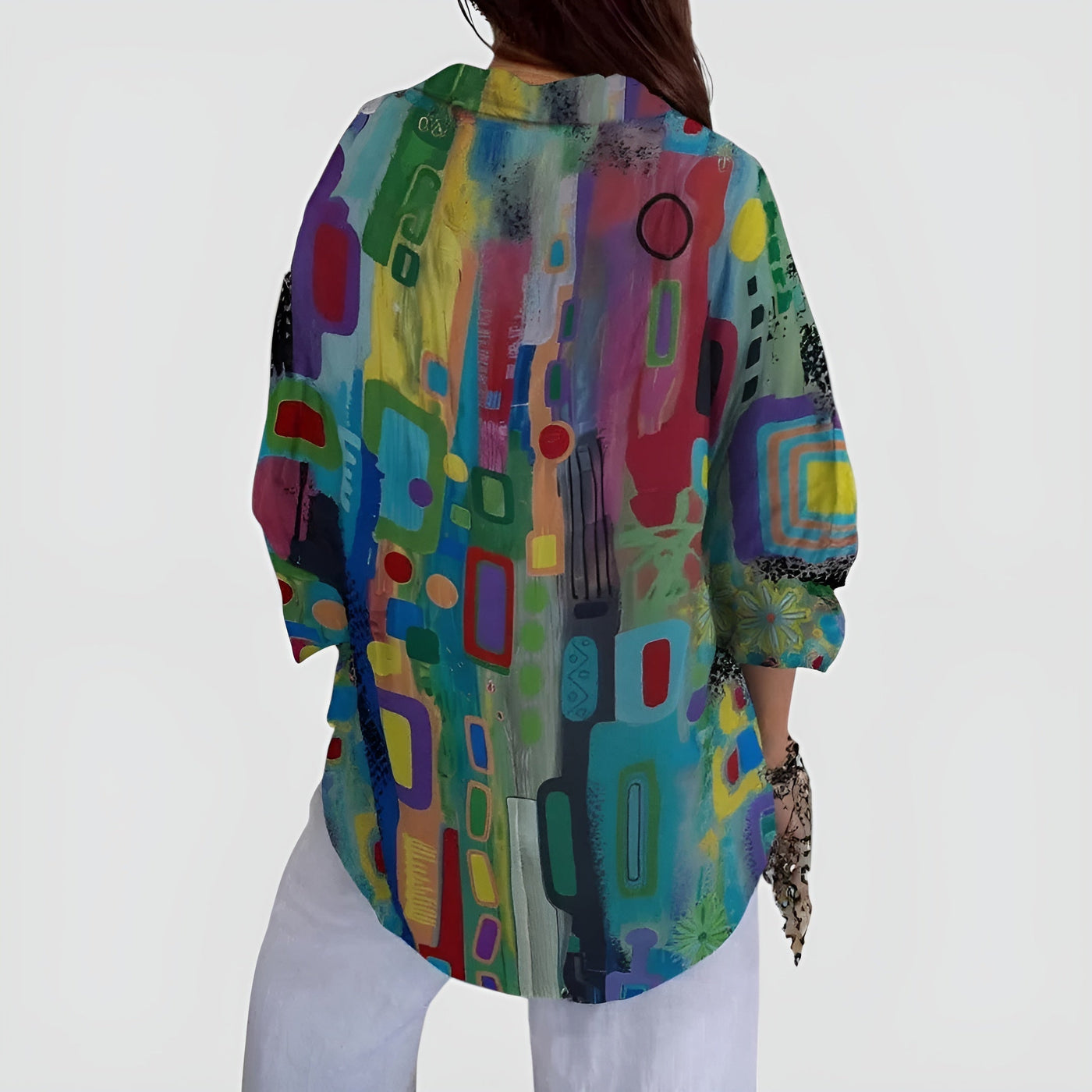 Agnes™ | Blusa con Estampado Geométrico