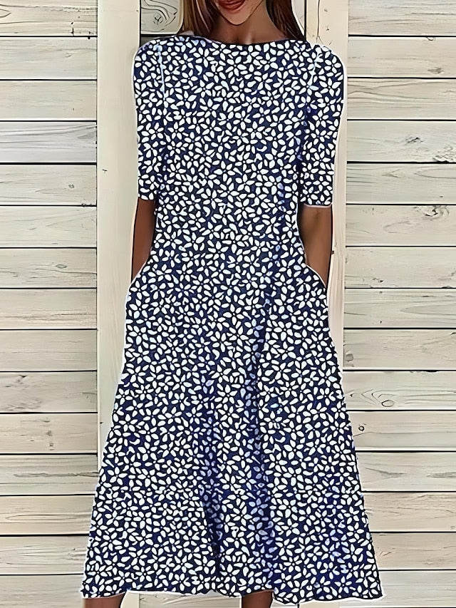 Sanna™ | Vestido Midi Floral con Aire Costero